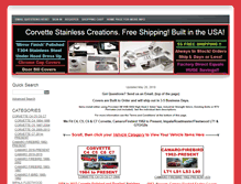 Tablet Screenshot of corvettestainless.com